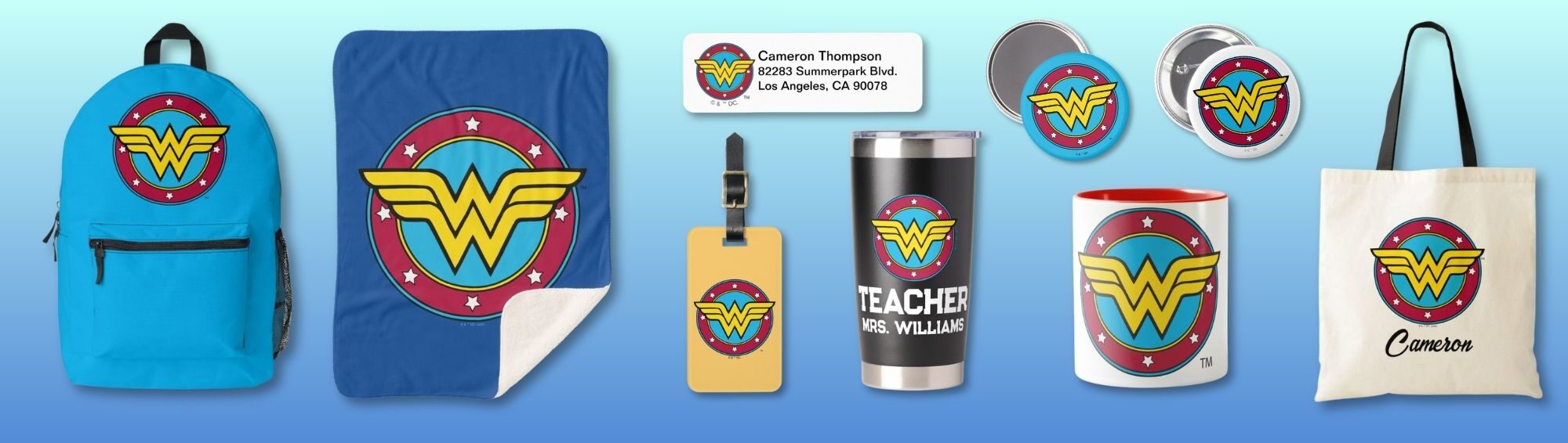 Wonder Woman Circle & Stars Logo