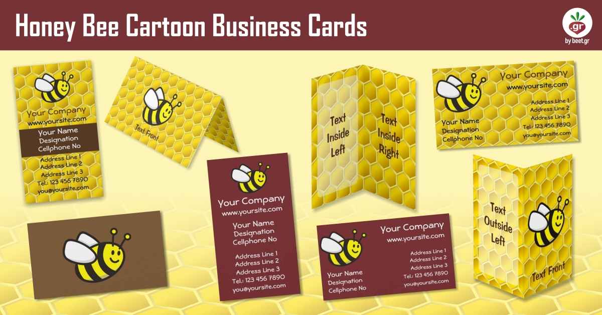 Honey Bee Cartoon Business Cards