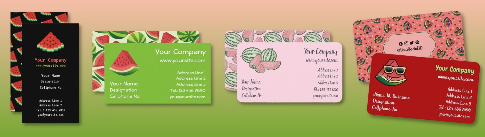 Watermelon Business Cards