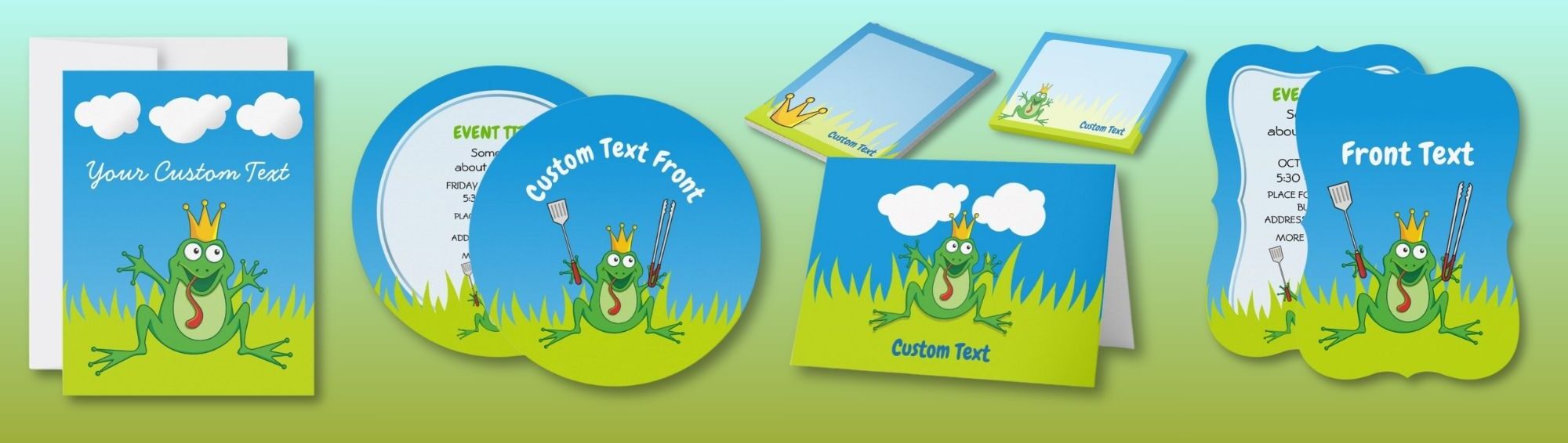 Prince Frog Ivitations and Stationery