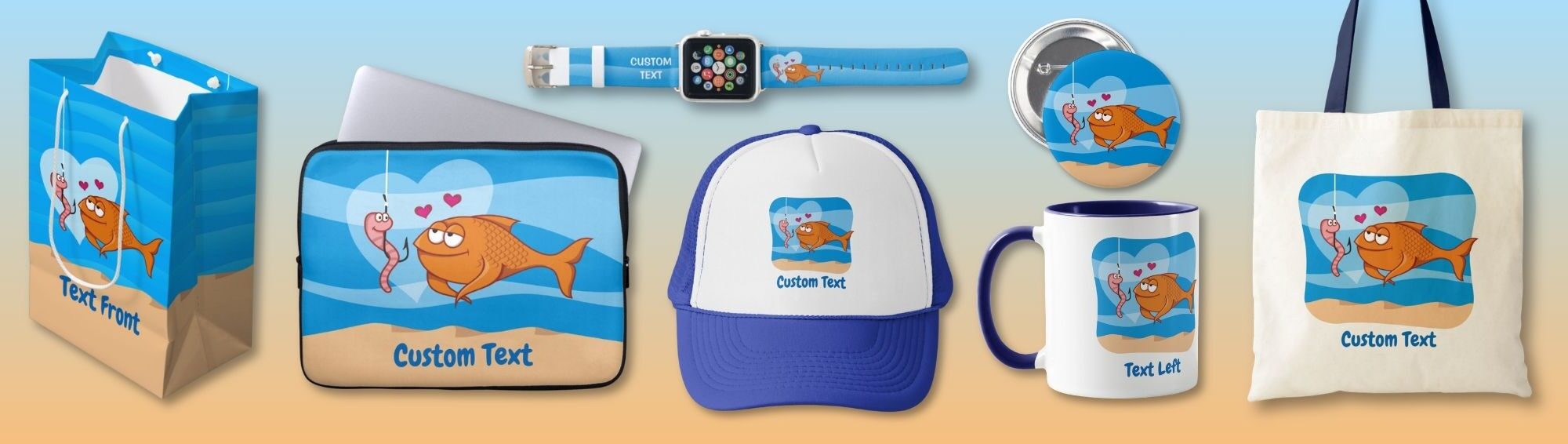 Fish and Bait Cartoon Collection