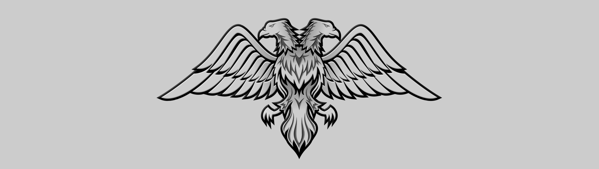 Gray Eagle with two Heads