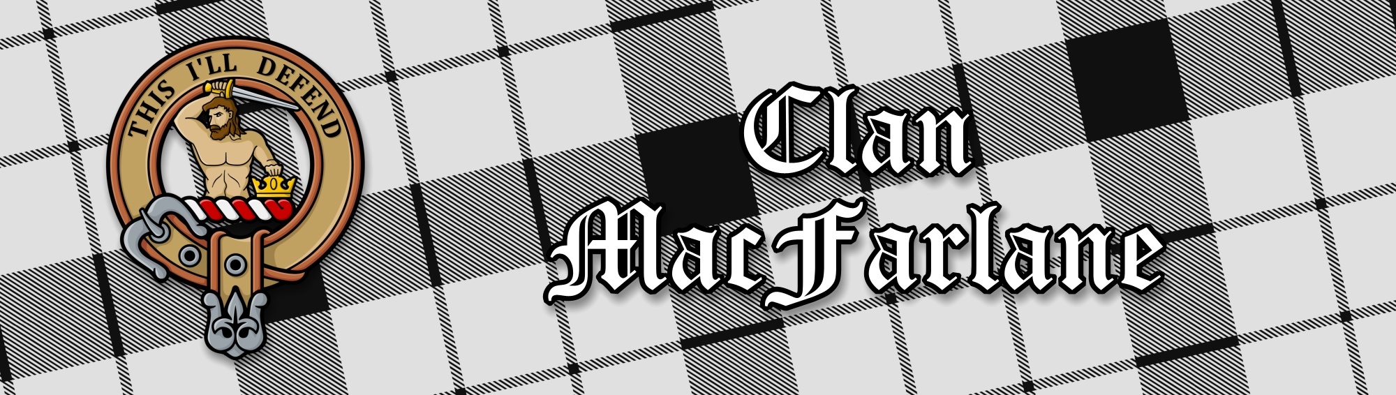 Clan MacFarlane Black and White Tartan Collection